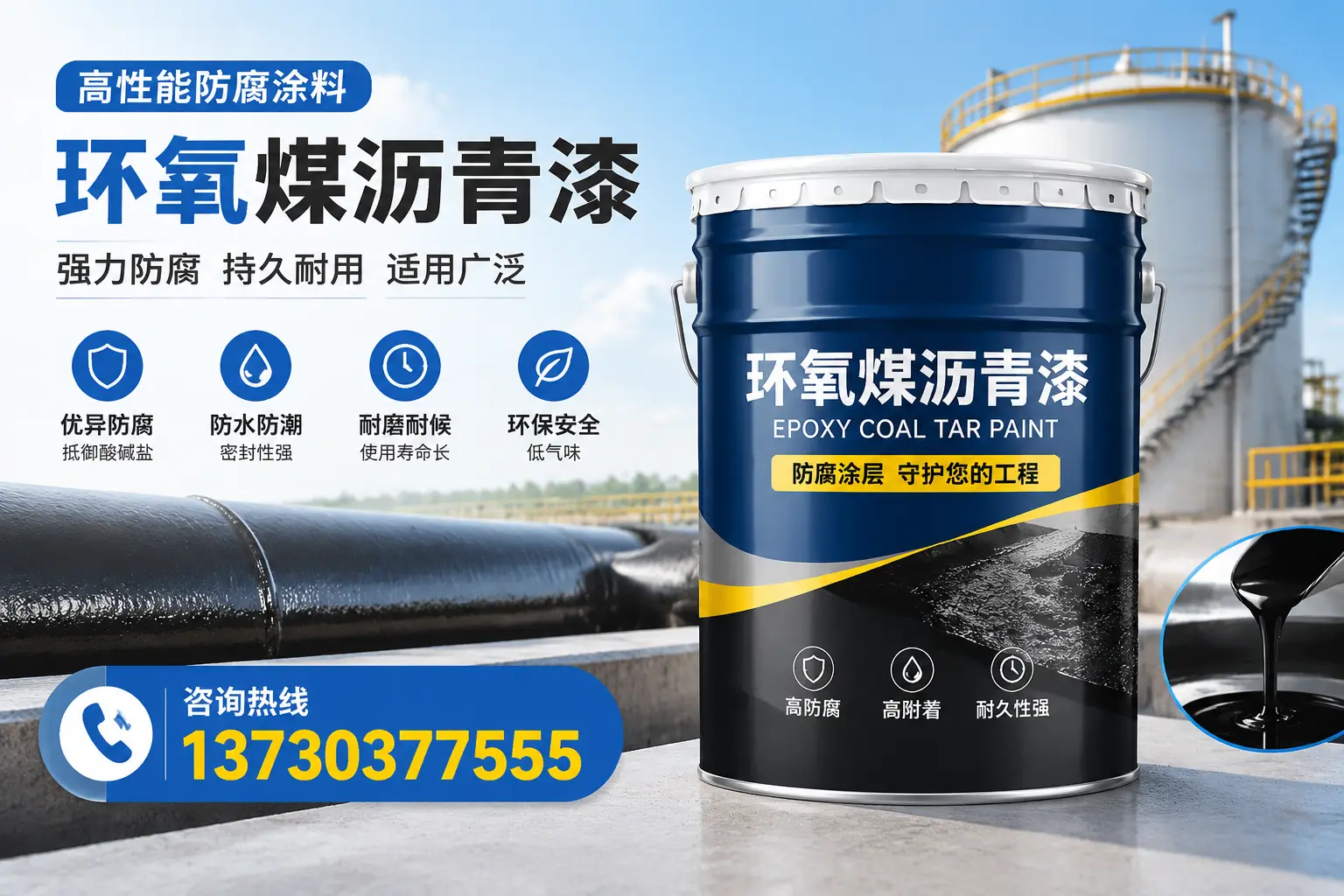 环氧煤沥青漆的耐久性分析,适合宜昌的使用场景